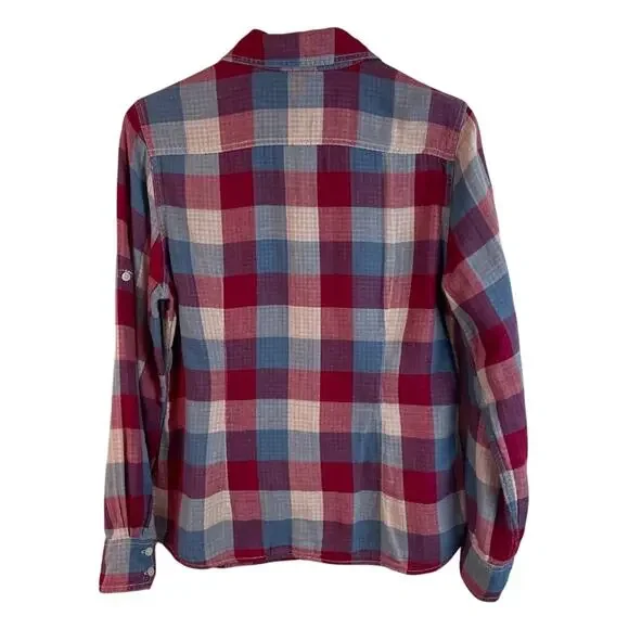 Lucky Brand Long Sleeve Check Shirt Size Medium - Picture 6 of 7